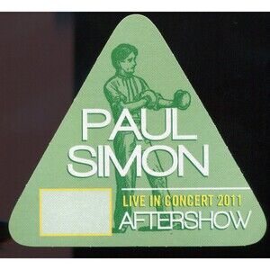 2011 Paul Simon Backstage Pass Aftershow